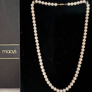 Belle de Mer Cultured Freshwater Pearl (6mm) Strand in 14k Gold, 20"